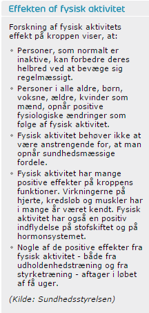 Effekten af fysisk aktivitet